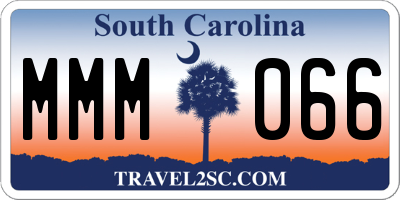 SC license plate MMM066