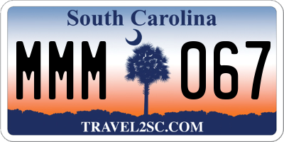 SC license plate MMM067