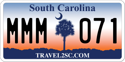 SC license plate MMM071