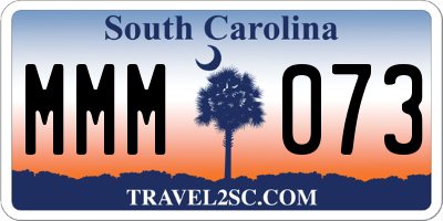 SC license plate MMM073