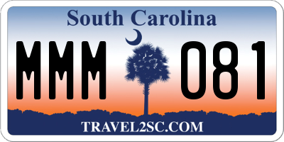 SC license plate MMM081