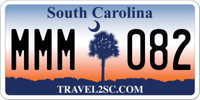 SC license plate MMM082