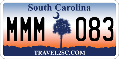 SC license plate MMM083