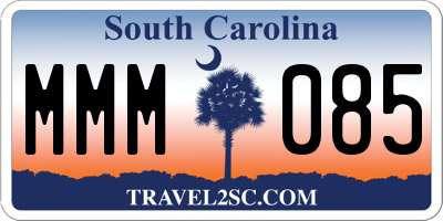 SC license plate MMM085