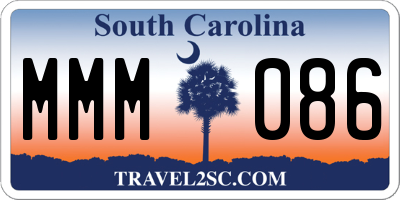 SC license plate MMM086