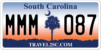SC license plate MMM087