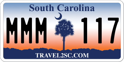 SC license plate MMM117