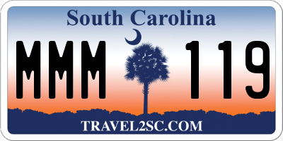 SC license plate MMM119