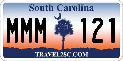 SC license plate MMM121