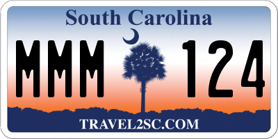 SC license plate MMM124