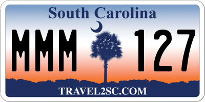 SC license plate MMM127