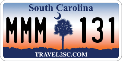 SC license plate MMM131