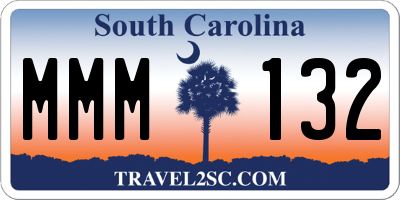 SC license plate MMM132