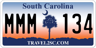 SC license plate MMM134