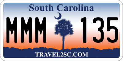 SC license plate MMM135