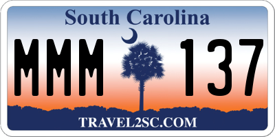 SC license plate MMM137