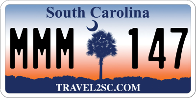 SC license plate MMM147