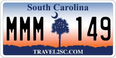 SC license plate MMM149
