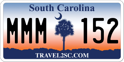 SC license plate MMM152