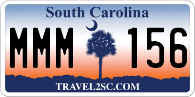 SC license plate MMM156