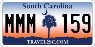 SC license plate MMM159