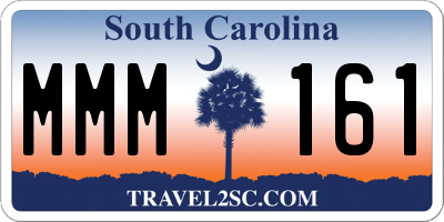 SC license plate MMM161
