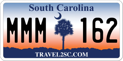 SC license plate MMM162
