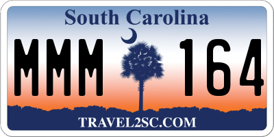SC license plate MMM164