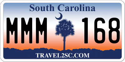 SC license plate MMM168