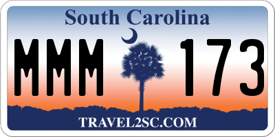 SC license plate MMM173