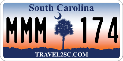 SC license plate MMM174