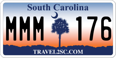 SC license plate MMM176