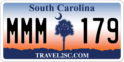 SC license plate MMM179