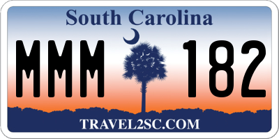 SC license plate MMM182