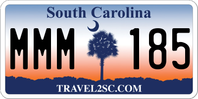 SC license plate MMM185
