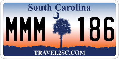 SC license plate MMM186
