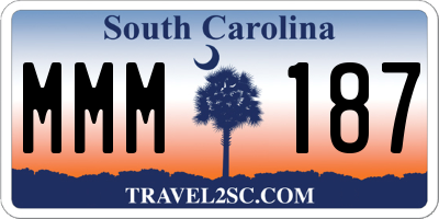 SC license plate MMM187