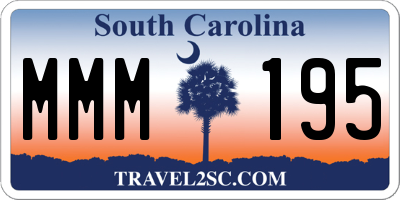 SC license plate MMM195