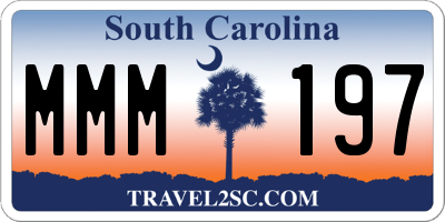 SC license plate MMM197