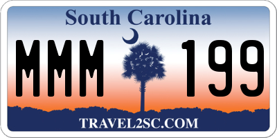 SC license plate MMM199