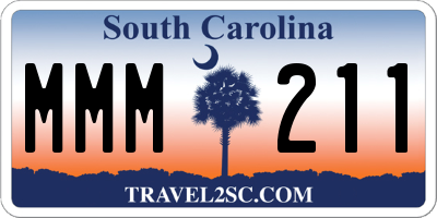 SC license plate MMM211