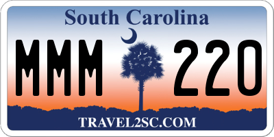 SC license plate MMM220
