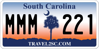 SC license plate MMM221