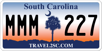 SC license plate MMM227
