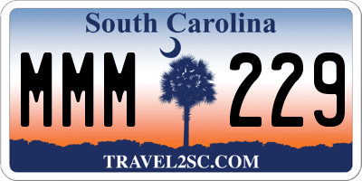 SC license plate MMM229