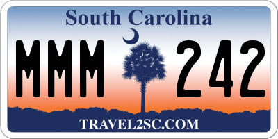 SC license plate MMM242