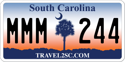SC license plate MMM244