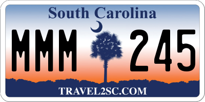 SC license plate MMM245