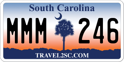 SC license plate MMM246