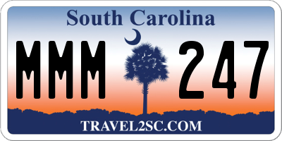 SC license plate MMM247